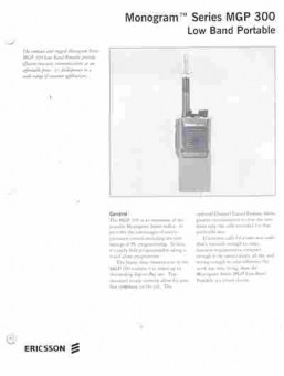 Буклет Ericsson Monogram Series MGP 300, 55-298, Баград.рф